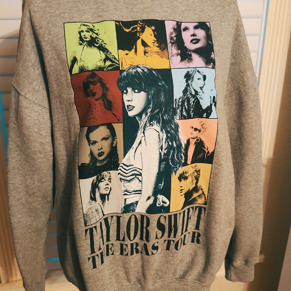 Taylor Swift Gray The Eras Tour Sweatshirt